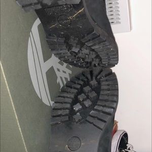 black timberlands size 9.5 worn
